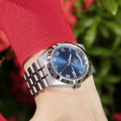 tudor royal chocolate|tudor royal blue bezel.